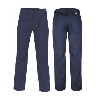 Picture of Men's Navy Cotton Drill Work Trousers - Regular