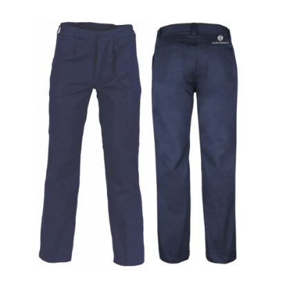 Picture of Men's Navy Cotton Drill Work Trousers - Long