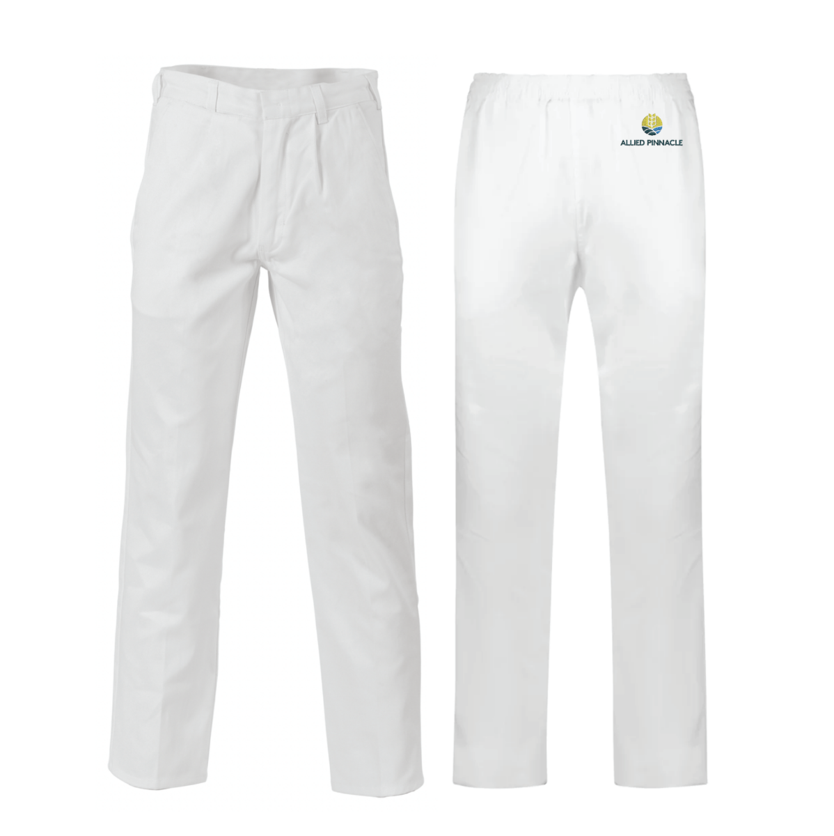 Picture of Men's White Cotton Drill Work Trousers - Regular