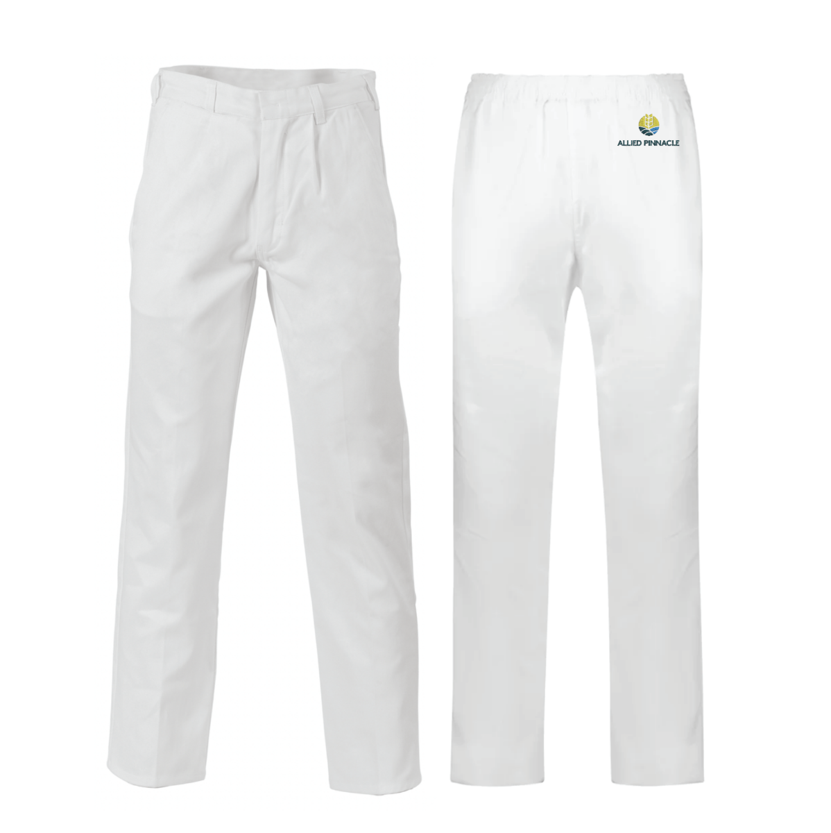 Picture of Men's White Cotton Drill Work Trousers Long