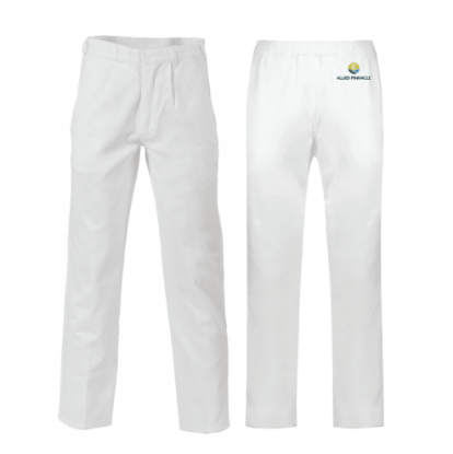 Picture of Men's White Cotton Drill Work Trousers Long