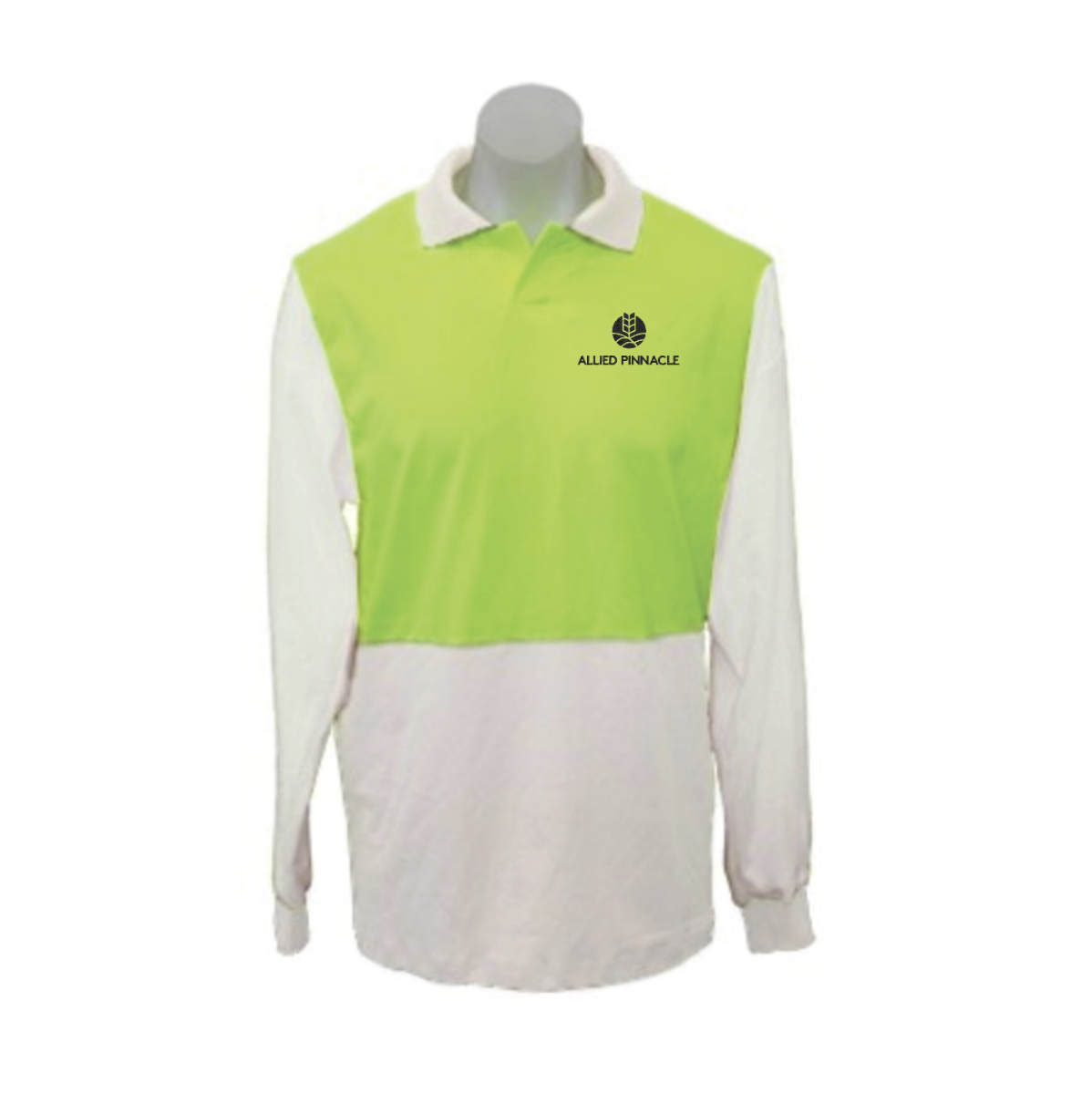 Picture of Men's Long Sleeve Warehouse Polo Yellow/White (DKF)