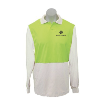 Picture of Men's Long Sleeve Warehouse Polo Yellow/White (DKF)