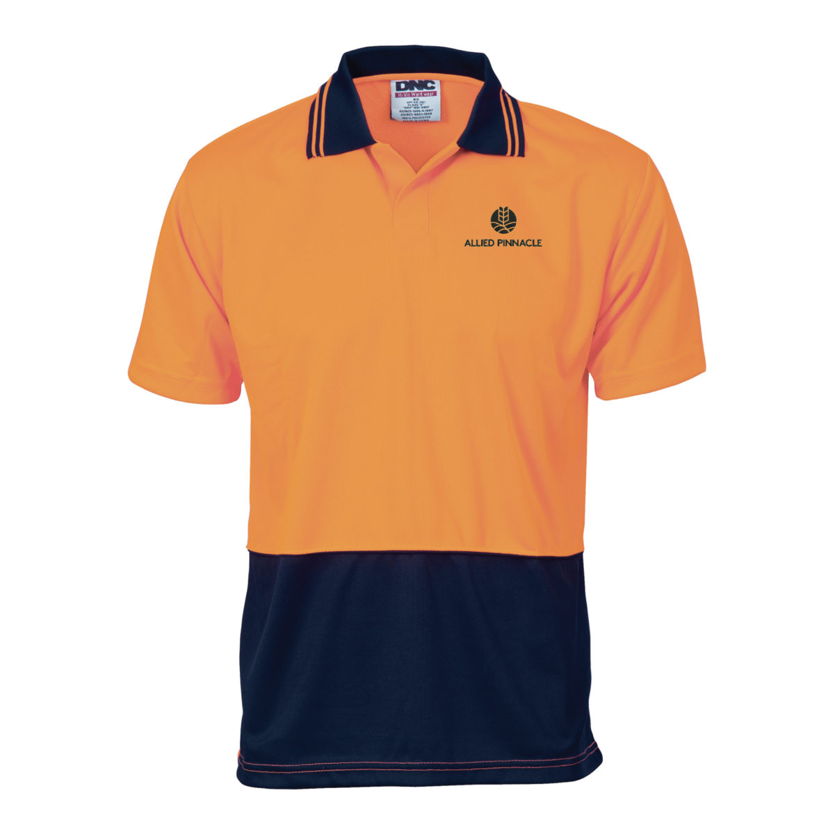 Picture of Hi-Vis Food Industry Short Sleeve Polo - Orange/Navy